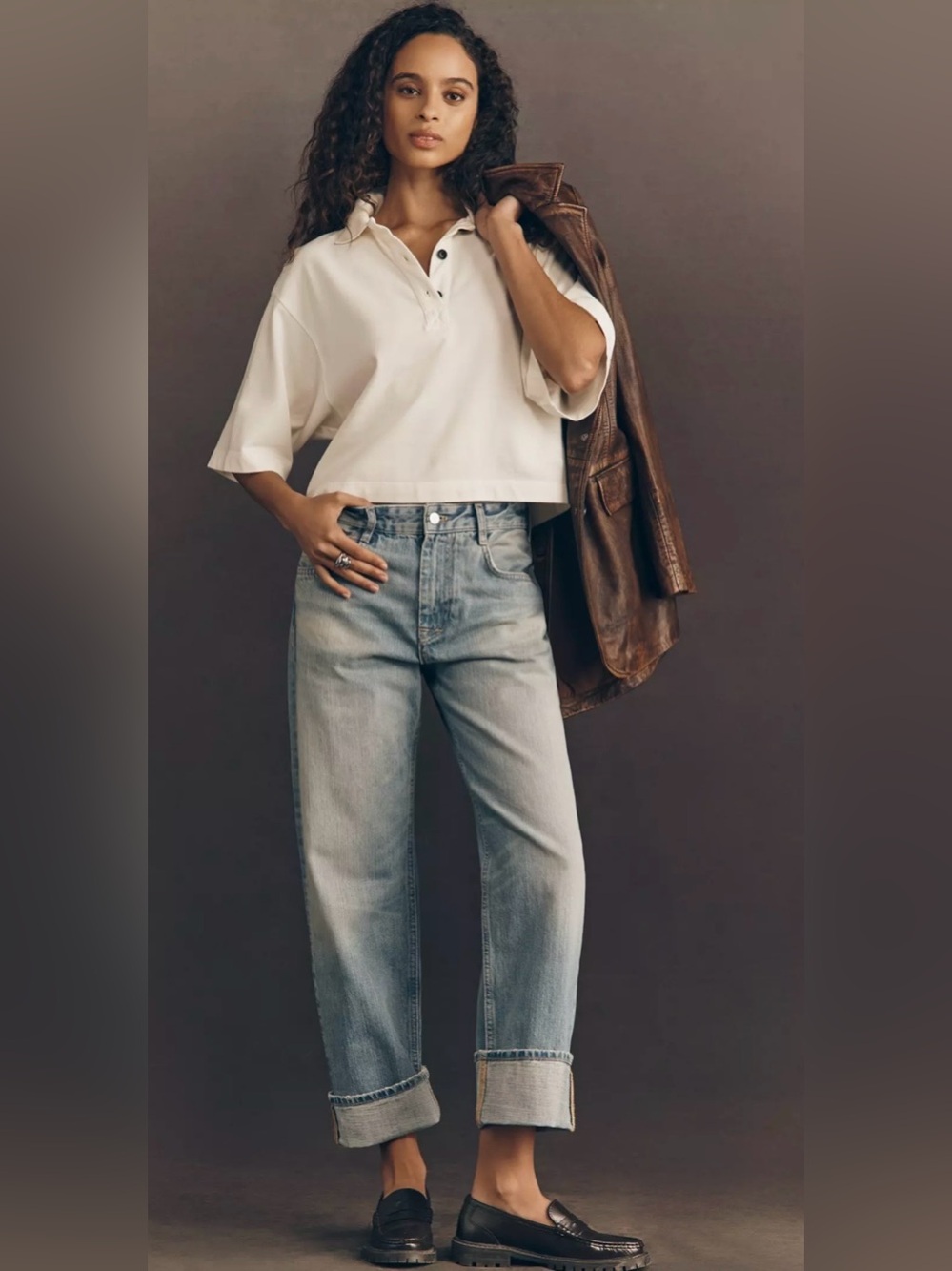 Anthropologie Celeste Boyfriend Mid-Rise Relaxed Jeans by Pilcro Size 31 P NEW